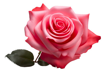 photorealistic close-up of a rose on white background isolated PNG