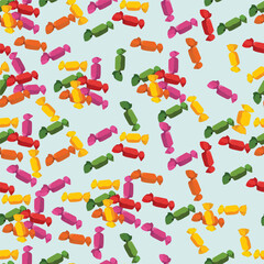 colorful candies seamless pattern