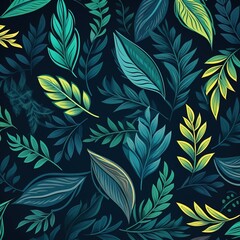 Prism of Green Multicolor Leaves Background Vibrant Leafage A Multicolor Leaves Tapestry