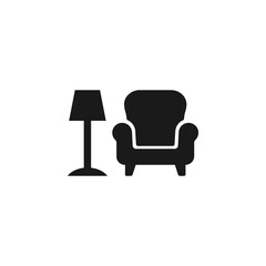 Best living room icon vector isolated in flat design. living room icon for mobile apps, websites, living room design element, and more.