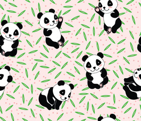 seamless pattern with panda