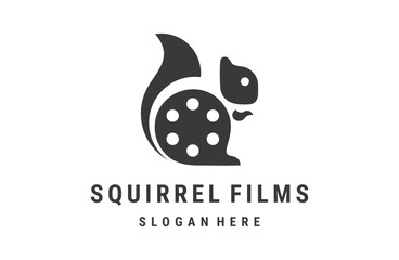 Squirrel Film Logo design concept with simple.