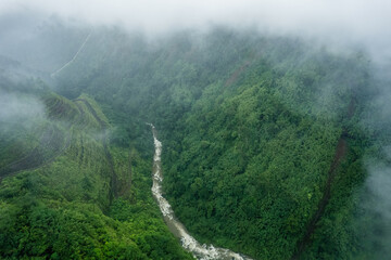 Waterfall in the forest in bolaven plateau Laos