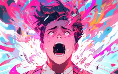 Obraz premium 怯える人の画像,Generative AI AI画像