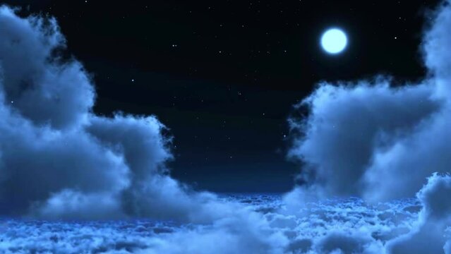 cloud background at night