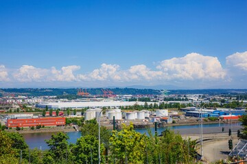 Fototapeta na wymiar View Of The Port Of Tacoma