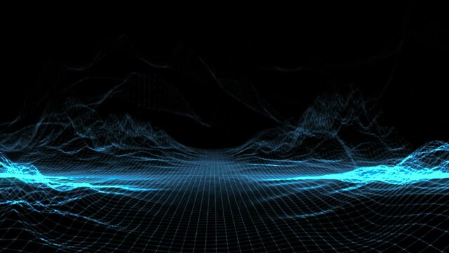 blue gradient digital landscape background
