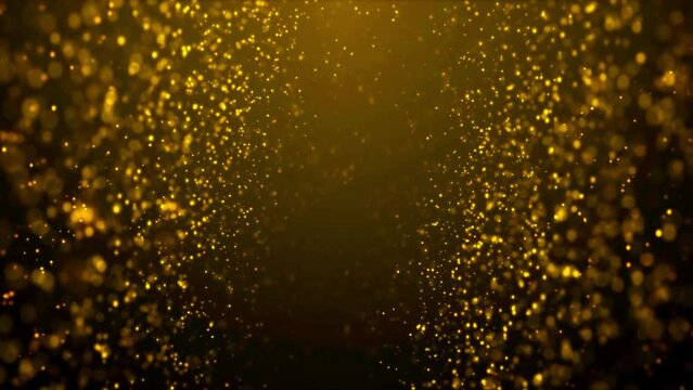 gold particle gradation wave abstract background