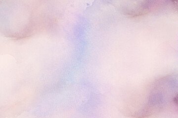 Abstract violet or purple colorful hand painted on watercolor paper background texture, pastel watercolor design for template