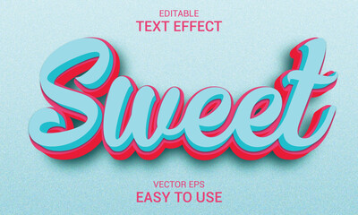 Sweet Editable Text effect template 