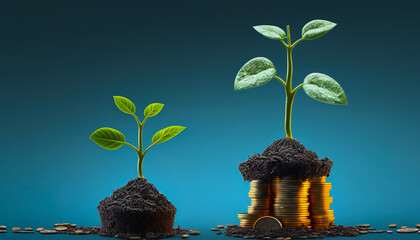  Money Sprouts: A Symbol of Financial Growth and Success - ai generated
