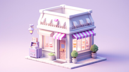 Enchanting Miniature 3D Shop: A Delightful Microcosm of Cuteness