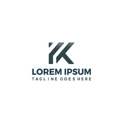 Fototapeta premium Creative K letter gradient logo template