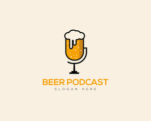 Creative Beer Podcast Logo Design