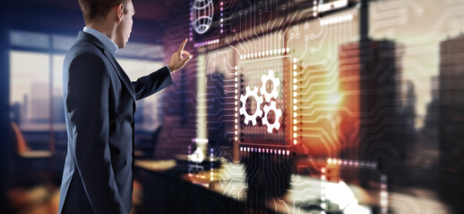 Automation process Innovation technology concept. Software Business Technology