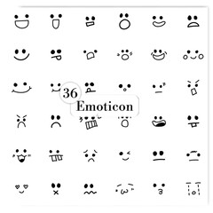 Eye and Mouth collection of hand drawn emojis