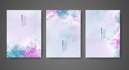 Cover template with watercolor background. Design for your cover, date, postcard, banner, logo.