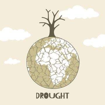 Disasters caused by abnormal weather, Land parched due to drought.