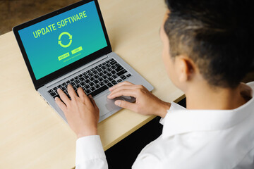 Software update on computer for modish version of device software upgrade