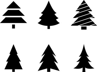 Christmas tree, spruce, pine icon vector image.