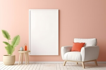 Frame Mockup - Neutral Palette, generative ai