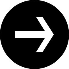 Plain round arrow icon vector.