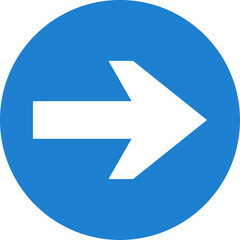 Plain round arrow icon vector.