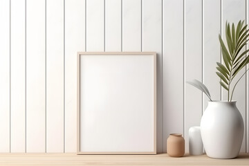 Subtle Blank Frame Setting Frame Mockup, generative ai
