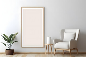 Aesthetic and Cozy Frame Presentation Frame Mockup, generative ai