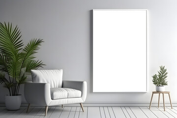 Subdued and Artistic Lighting Frame Mockup, generative ai