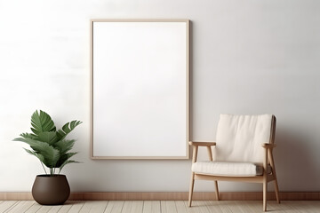 Polished and Well-Organized Frame Scene Frame Mockup, generative ai