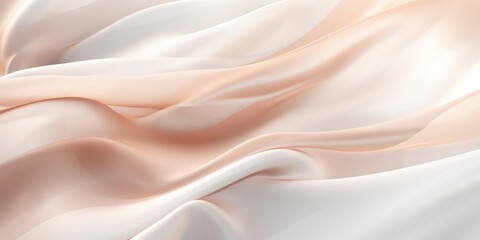 Abstract white and Pink textile transparent fabric. Soft light background for beauty products or other. - obrazy, fototapety, plakaty