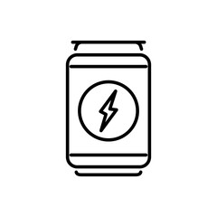 energy drink icon vector in line style