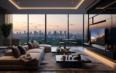 Modern living room. AI