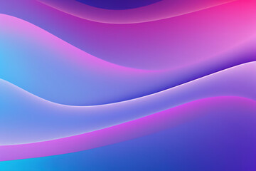 Neon light curve. Glowing wave. Blur luminous blue pink purple color gradient curl layers smooth texture abstract art illustration background with copy space.