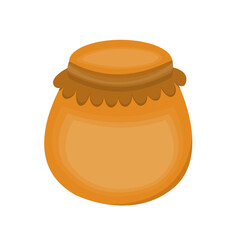 Orange simple vintage honey jar