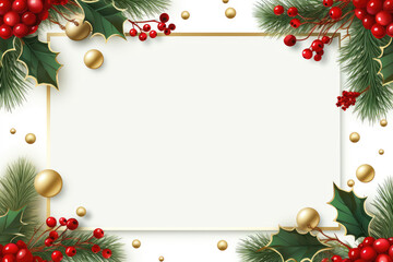 Fototapeta na wymiar Christmas card design with empty space in the center