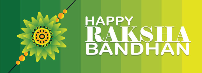Happy Raksha Bandhan. Vector illustration of a background for Happy Raksha Bandhan. Indian Religious Festival Raksha Bandhan. Suitable for greeting card, poster and banner
