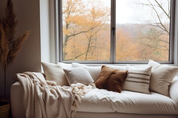 Modern Simple White-Tone Living Room Interior