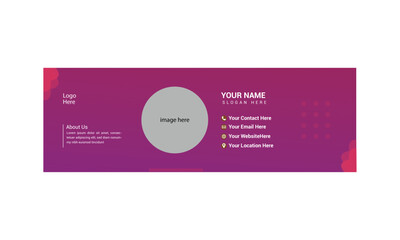 modern email signature or footer design template