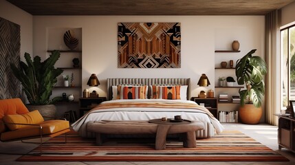 Western Style Modern Bedroom Warm Interior