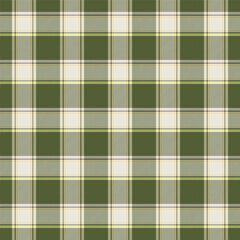 Fototapeta na wymiar Seamless plaid and checkered patterns in green yellow and beige for textile design. Tartan plaid pattern graphic background for a fabric print. Vector design.