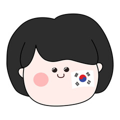 태극기_C01_페이스페인팅_소녀