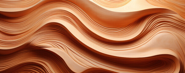 Abstract 3d geometric background wallpaper, panels. Waves from wood