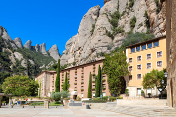  Santa Maria de Montserrat Abbey, Montserrat Cloister, Catalonia district, Spain