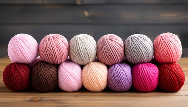 balls of wool yarn