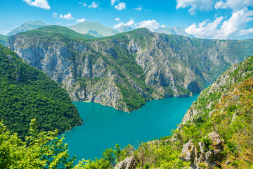 Fototapeta na wymiar Piva Lake. Montenegro
