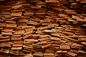  wooden board with Japanese traditional culture, fortune telling, and wishes