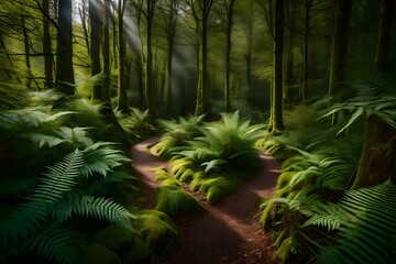 ferns in the woods