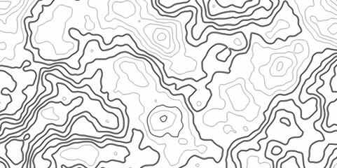 Topographic line map patterns. Black Contour and textured Background. black lines on white background, vector design and Seamless Abstract topographical map.Wavy graphic background.